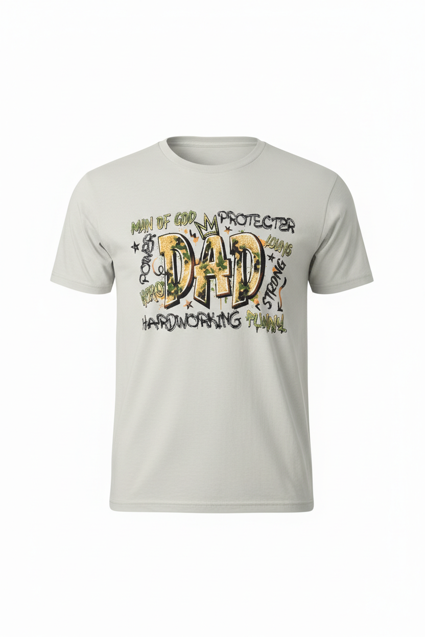 T-Shirt-DAD GLD/GRN